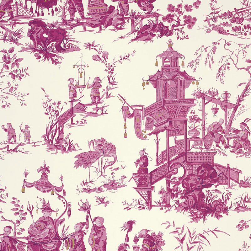 5007001.jpg CHINOIS PEONY Wallpaper by Schumacher - Image 1