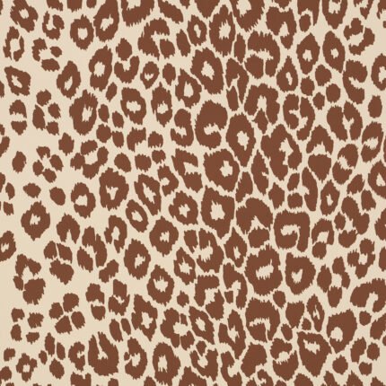ICONIC LEOPARD BROWN ON NEUTRAL Wallpaper by Schumacher