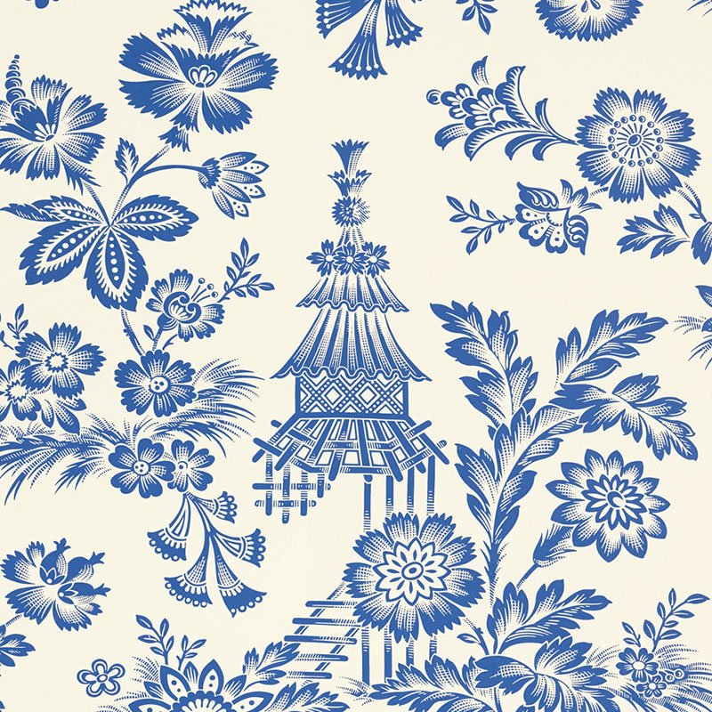 5007030.jpg SONG GARDEN PORCELAIN Wallpaper by Schumacher - Image 1