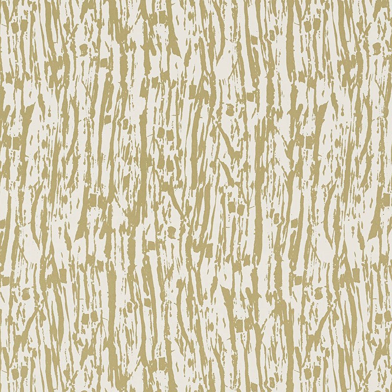 5007471.jpg TREE TEXTURE PALE GOLD Wallpaper by Schumacher - Image 1