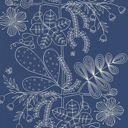 BLOMMEN MARINE Wallpaper by Schumacher
