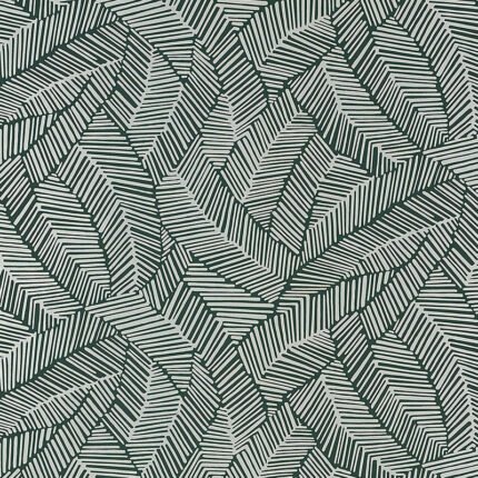 ABSTRACT LEAF METALLIC SLATE Wallpaper by Schumacher