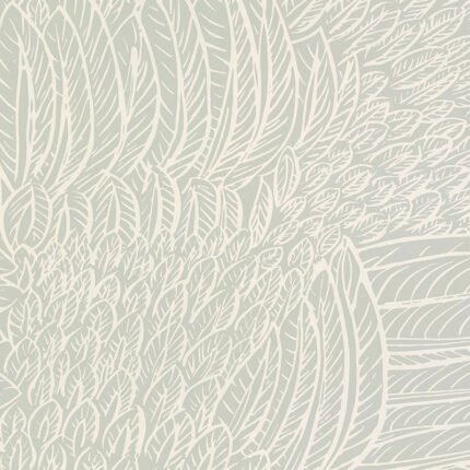 FEATHERFEST SMOKE Wallpaper by Schumacher
