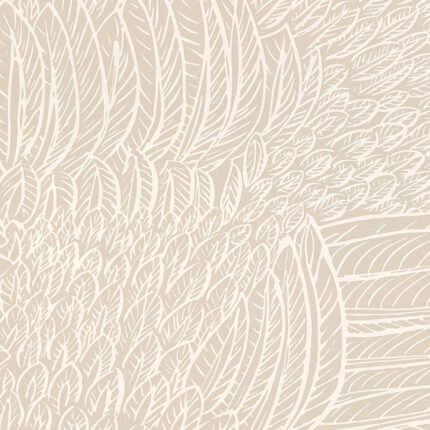 FEATHERFEST NATURAL Wallpaper by Schumacher
