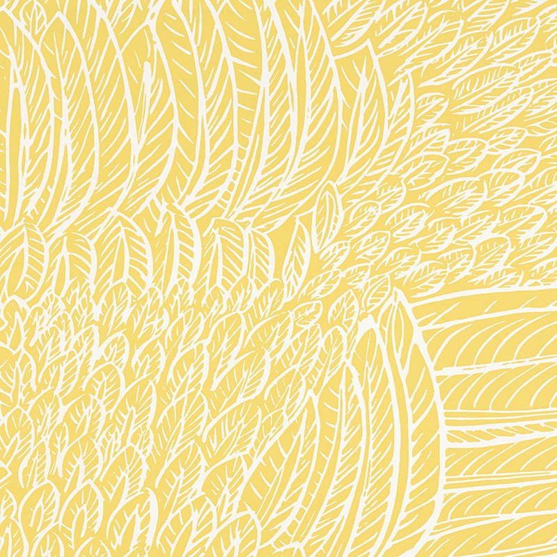 5007562.jpg FEATHERFEST CITRON Wallpaper by Schumacher - Image 1