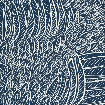 FEATHERFEST MARINE Wallpaper by Schumacher