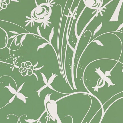 SKY MEADOW GREEN Wallpaper by Schumacher