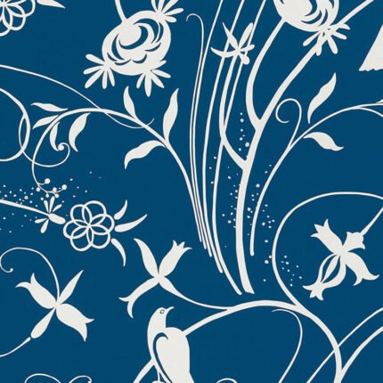 SKY MEADOW BLUE Wallpaper by Schumacher