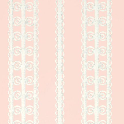 WICKER STRIPE FRANGIPANI Wallpaper by Schumacher