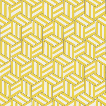 TUMBLING BLOCKS CITRON Wallpaper by Schumacher