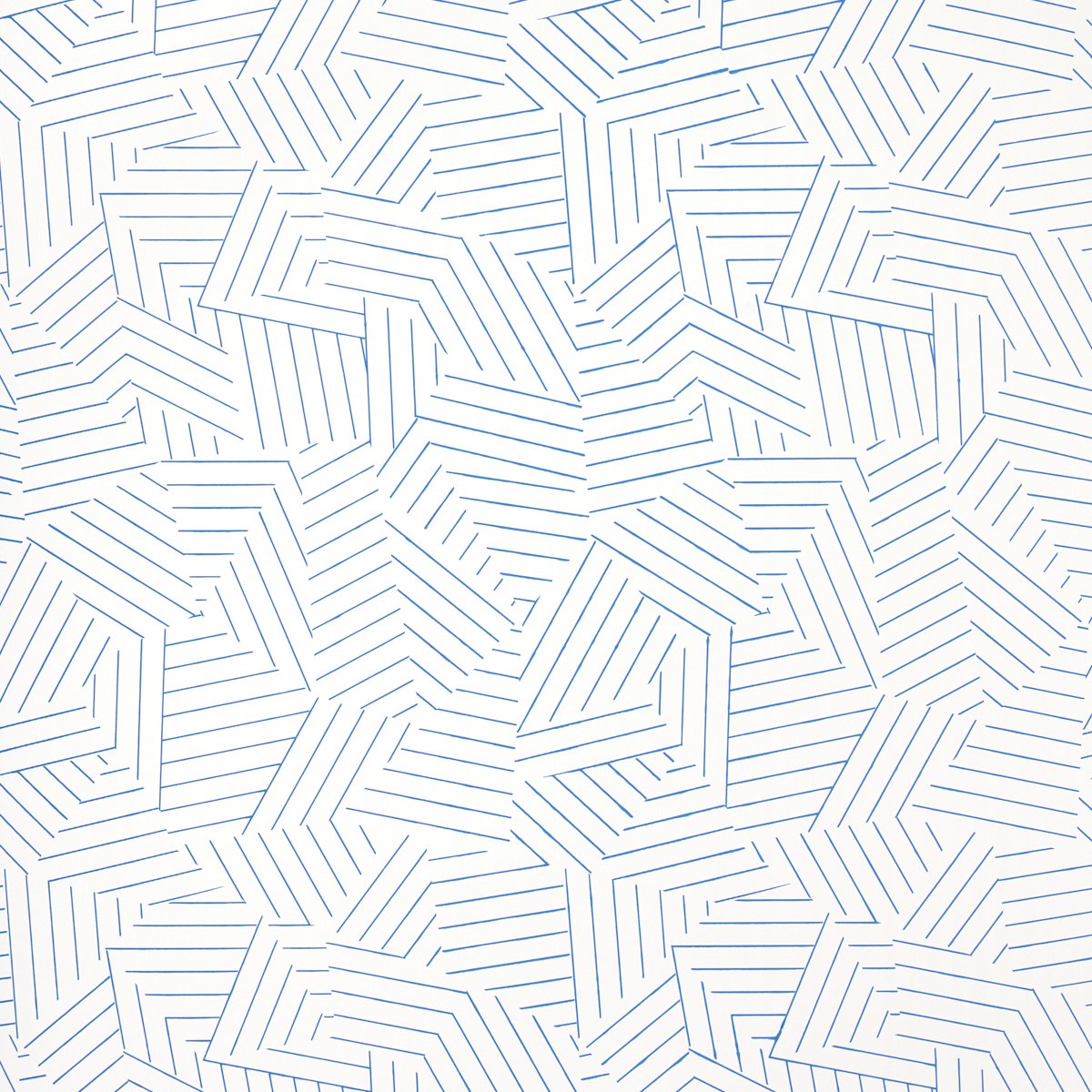5007972.jpg DECONSTRUCTED STRIPE COBALT Wallpaper by Schumacher - Image 1