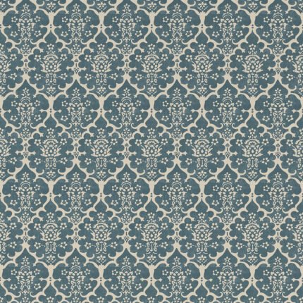 BURLEY PEACOCK BLUE Wallcovering by Schumacher