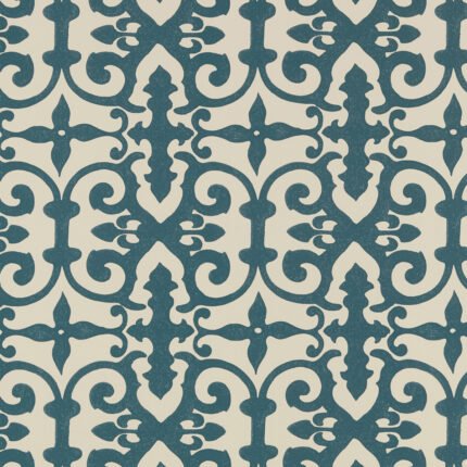 FERNE PARK PEACOCK BLUE Wallcovering by Schumacher