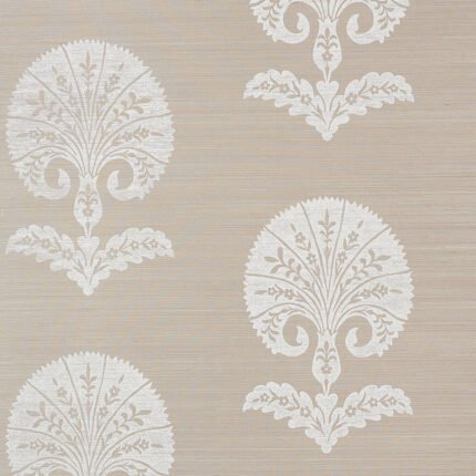 OTTOMAN FLOWER SISAL FOG Grasscloth Wallcovering by Schumacher