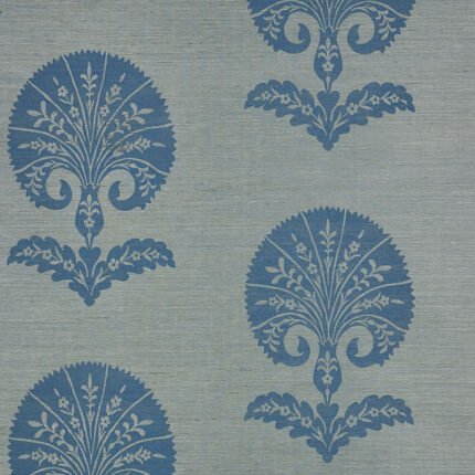 OTTOMAN FLOWER SISAL MINERAL Grasscloth Wallcovering by Schumacher