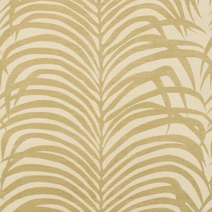 ZEBRA PALM SISAL GOLD ON IVORY Grasscloth Wallcovering by Schumacher