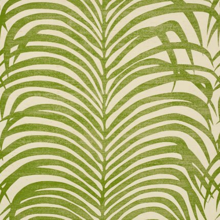 ZEBRA PALM SISAL GREEN Grasscloth Wallcovering by Schumacher
