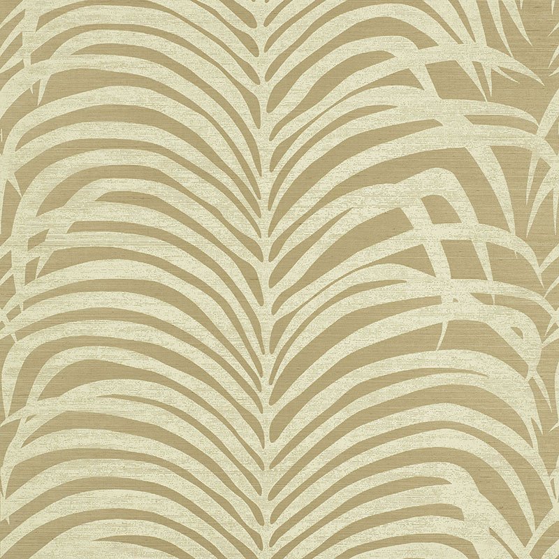 5008223.jpg ZEBRA PALM SISAL SAGE Grasscloth Wallcovering by Schumacher - Image 1