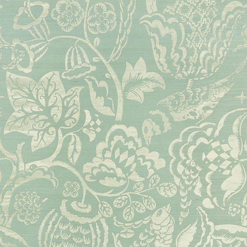 5008262.jpg UCCELLO SISAL SKY Grasscloth Wallcovering by Schumacher Shangri-la Wallpaper SCH-5008262