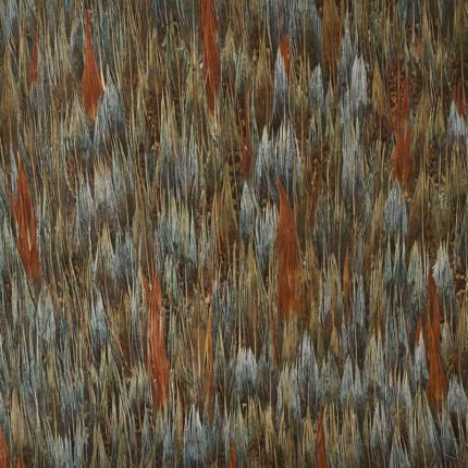 NICKEL BROWN Panel by Schumacher Plume Wallpaper SCH-5008404