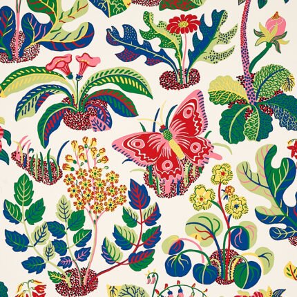 EXOTIC BUTTERFLY SPRING Wallpaper by Schumacher