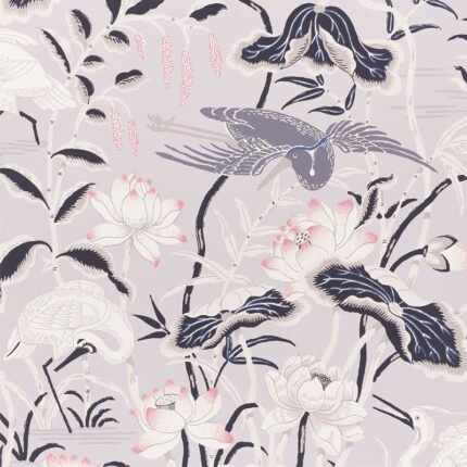 Lotus Garden LILAC Wallpaper by Schumacher