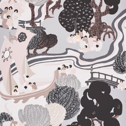 PEARL RIVER OPAL Wallpaper by Schumacher