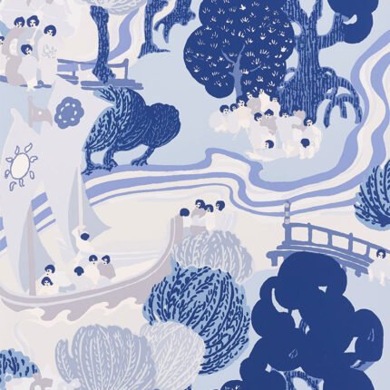 PEARL RIVER BLUES Wallpaper by Schumacher