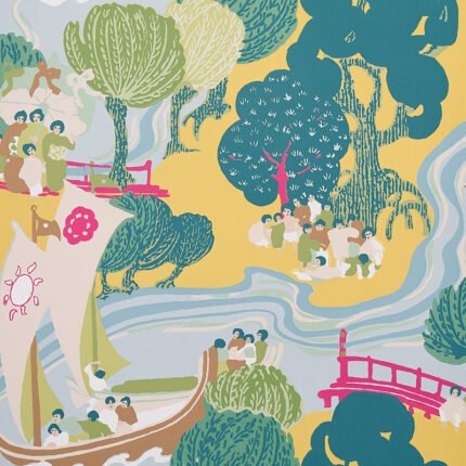 PEARL RIVER YELLOW Wallpaper by Schumacher