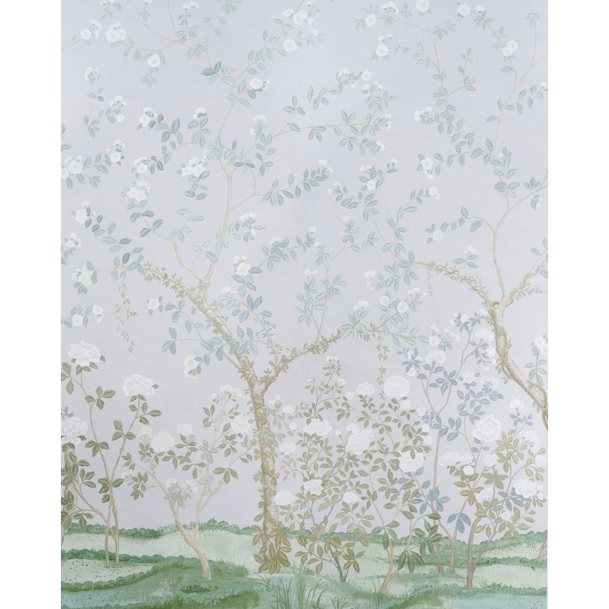 MADAME DE POMPADOUR PANEL SET GREY Panel Set by Schumacher Grey