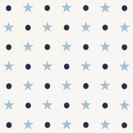 ETOILES ET POINTS BLUES Wallpaper by Schumacher