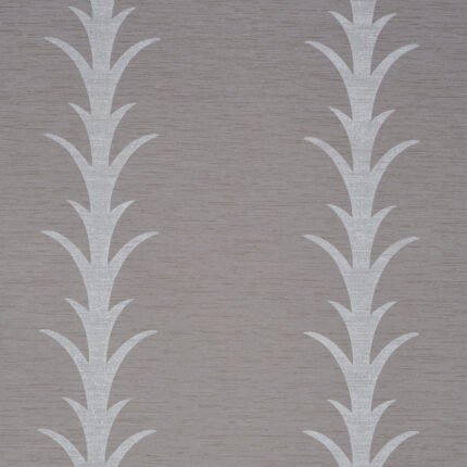 ACANTHUS STRIPE VINYL GREY Wallcovering by Schumacher