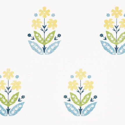 FLOWERET PAPERWEAVE SUMMER Wallpaper by Schumacher