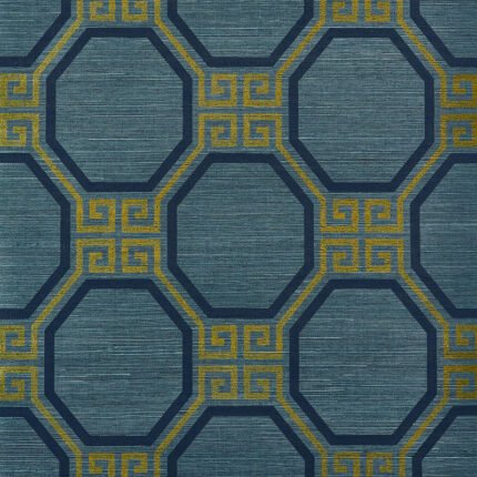 OCTAVIA SISAL PEACOCK Grasscloth Wallcovering by Schumacher