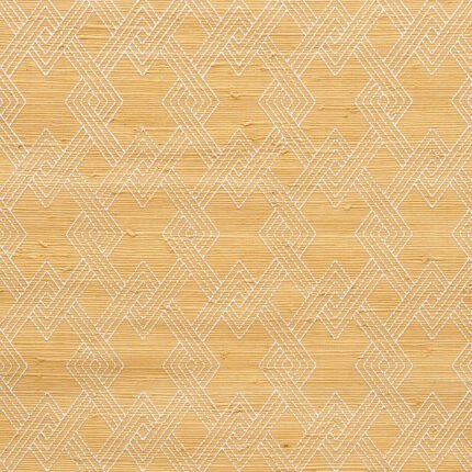 HIX EMBROIDERED NATURAL Grasscloth Wallcovering by Schumacher