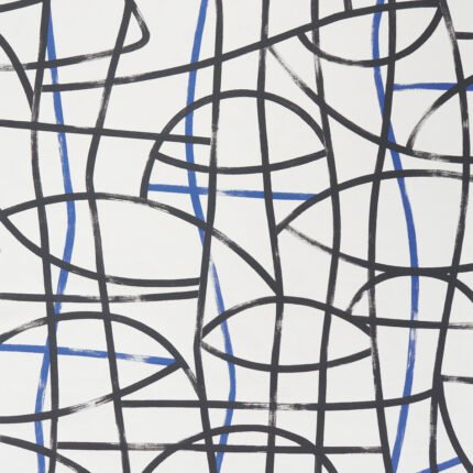 ABSTRATTO BLACK & COBALT Wallpaper by Schumacher