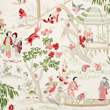 YANGTZE RIVER IVORY Wallpaper by Schumacher