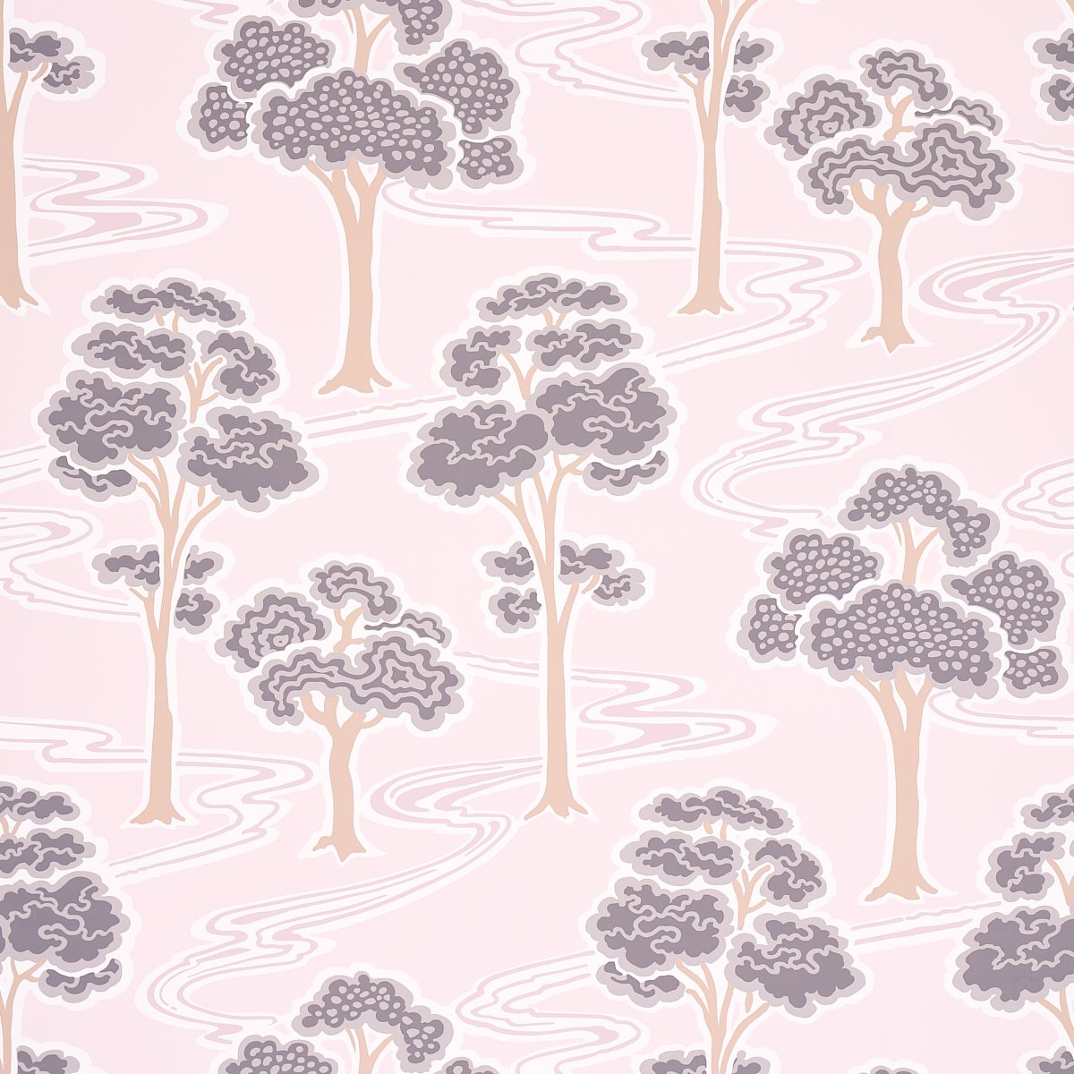 5009101.jpg TREE RIVER BLUSH Wallcovering by Schumacher - Image 1