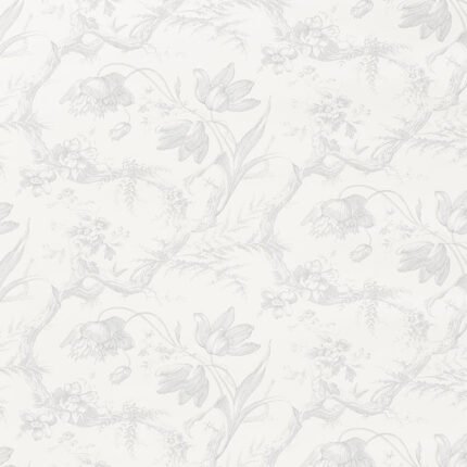 Toile De Fleurs GRISAILLE Wallpaper by Schumacher