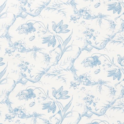 Toile De Fleurs DELFT Wallpaper by Schumacher
