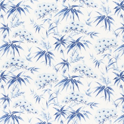 ARITA FLORAL PORCELAIN Wallpaper by Schumacher