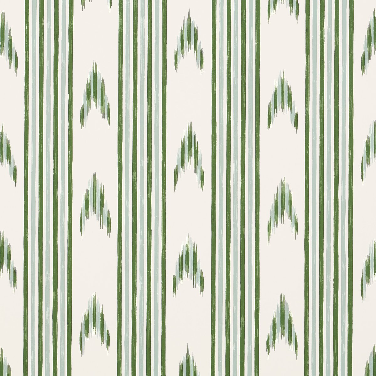 5009224.jpg SANTA BARBARA IKAT LEAF GREEN Wallpaper by Schumacher - Image 1