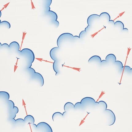 Mercurio RED & BLUE Wallpaper by Schumacher