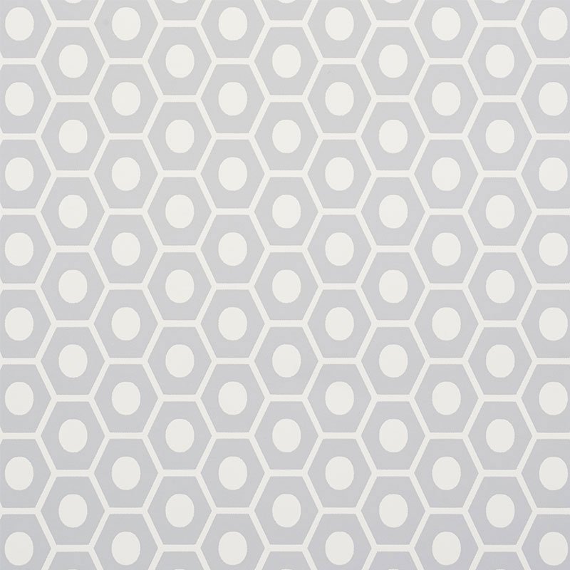 Queen B GREY Wallpaper by Schumacher Grey