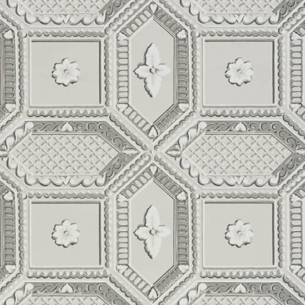 LACUNARIA DOVE Wallcovering by Schumacher Trompe L'oeil Wallpaper SCH-5009900