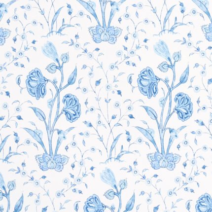 KHILANA FLORAL PORCELAIN Wallcovering by Schumacher Jacaranda Wallpaper SCH-5009955