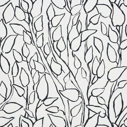 SOLANDRA VINE BLACK Wallcovering by Schumacher