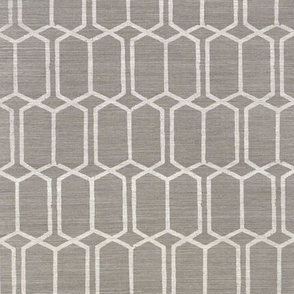 MODERN TRELLIS SISAL CHARCOAL Grasscloth Wallcovering by Schumacher