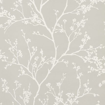 TWIGGY VINYL SOFT GREY Wallcovering by Schumacher