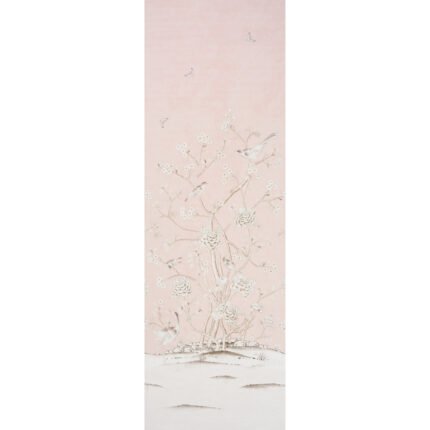 CHINOIS PALAIS VINYL PANEL BLUSH Wall Mural Panel by Schumacher